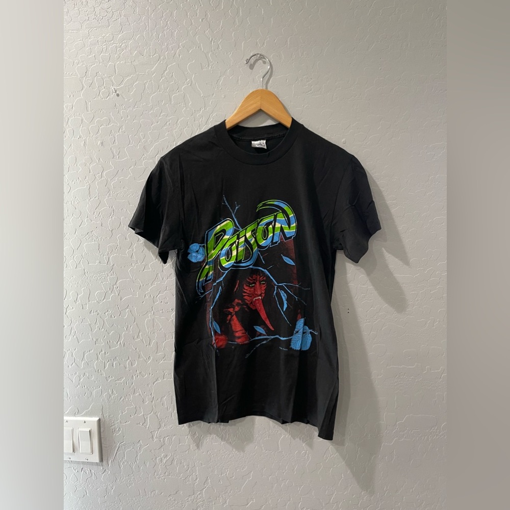 Vintage Poison “Open Up And Say‎ Ahh” Album Rock Music SS Shirt